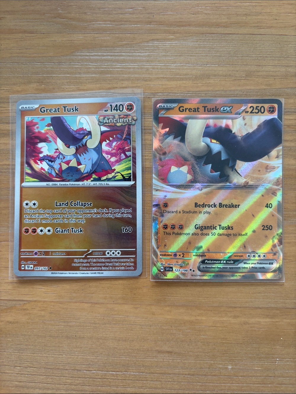 Great Tusk & Great Tusk ex Pokémon Card Lot | Reverse Holo ✨5/$25✨